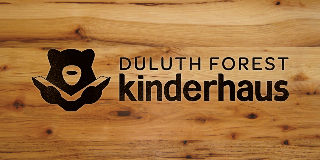 Kinderhause branding on wood, created by Šek Design Studio