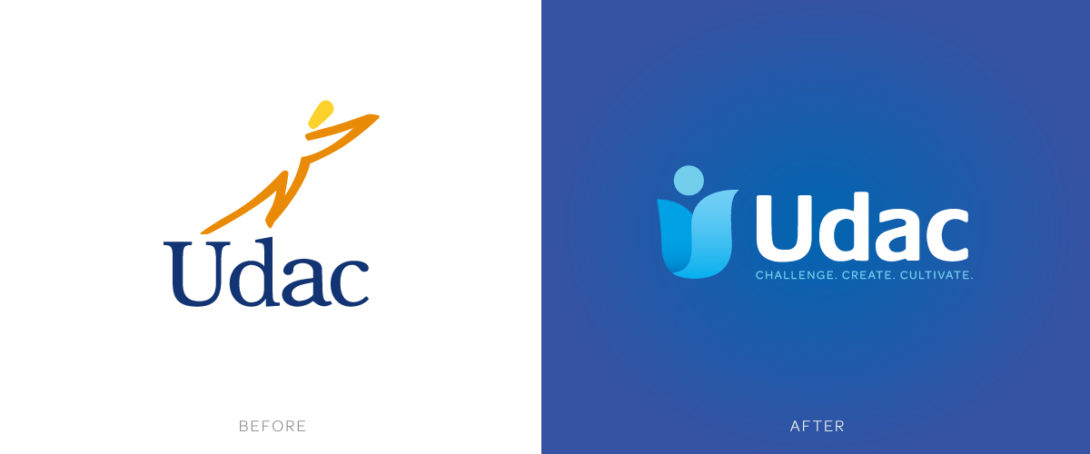 Udac branding redesign, created by Šek Design Studio
