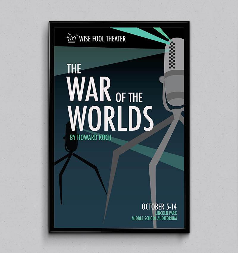 Wise Fool Theater War of the Worlds Poster Series, created by Šek Design Studio