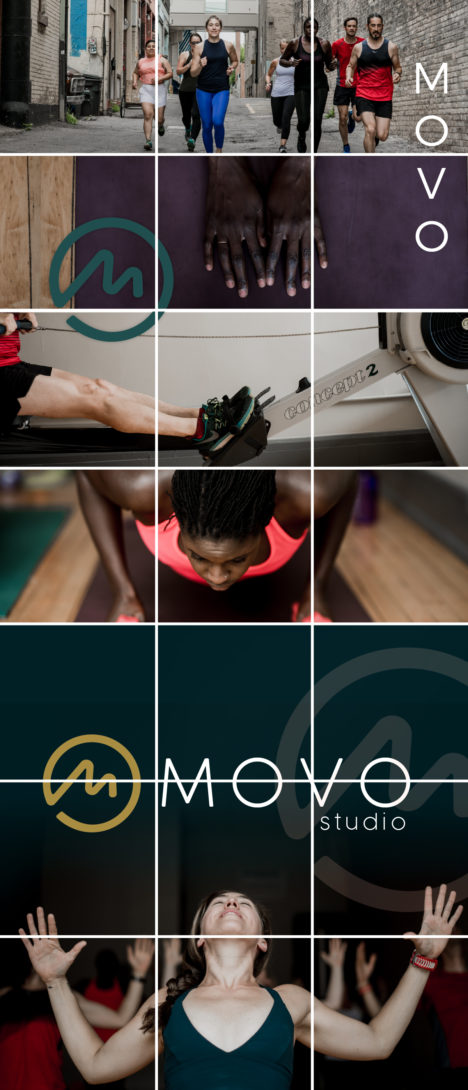 Movo Studio instagram social squares, brand design created by Šek Design Studio
