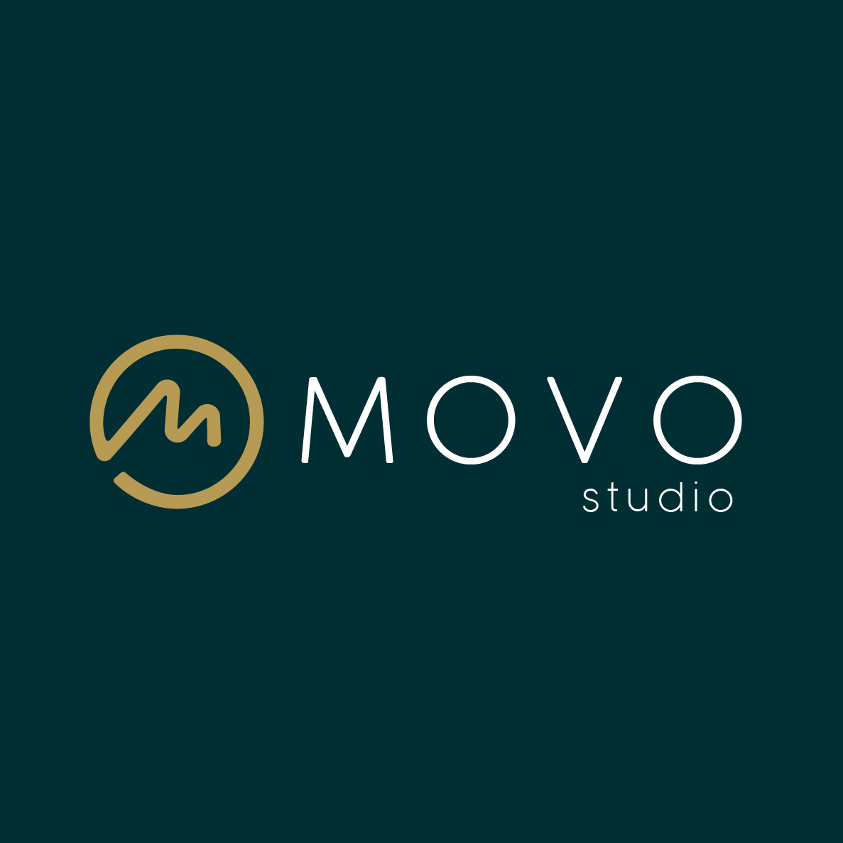 Movo Studio full logo, brand design created by Šek Design Studio