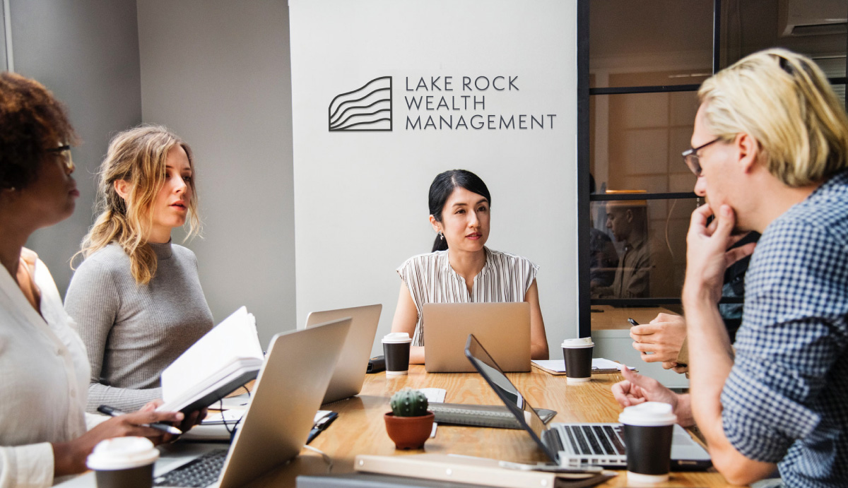 Lake Rock Wealth Management brand concept implementation, designed by Šek Design Studio