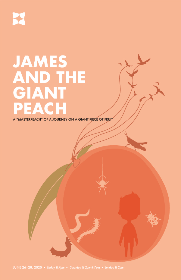 Duluth Playhouse James and the Giant Peach poster design created by Šek Design Studio