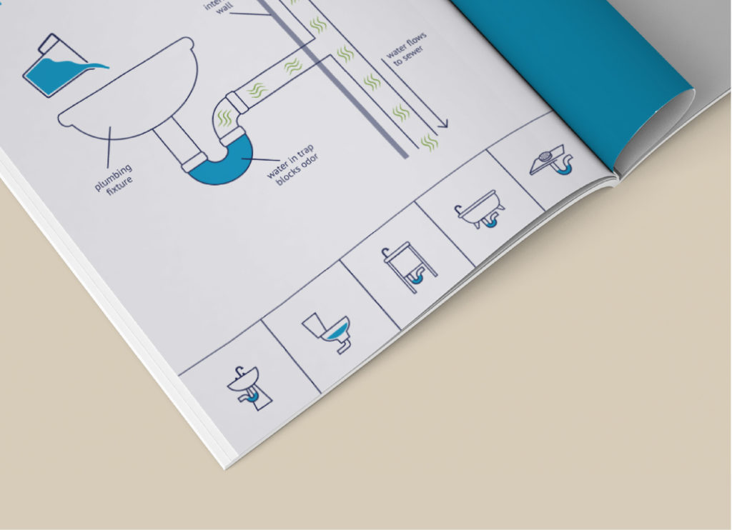 Western Lake Superior Sanitary District (WLSSD) diagram icons, created by Šek Design Studio