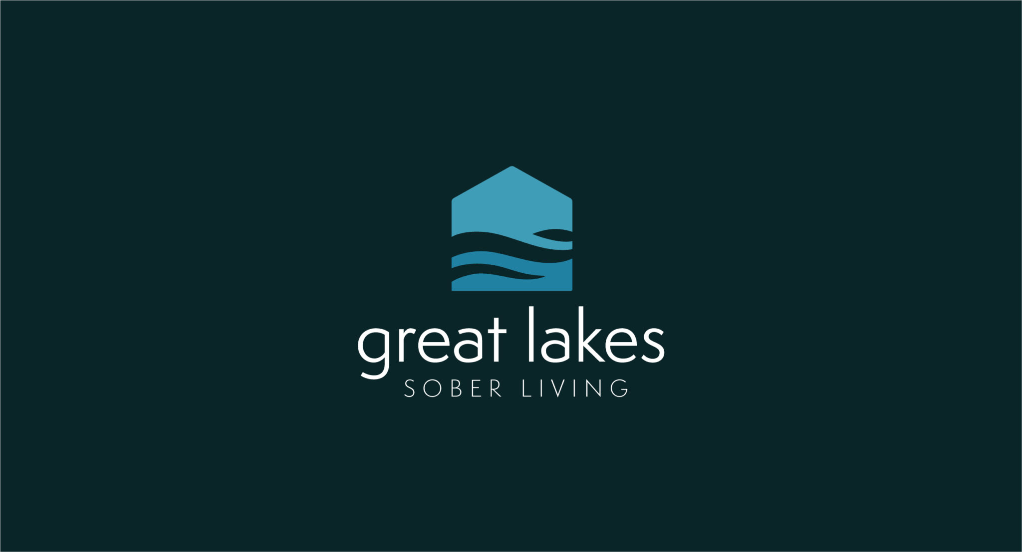 Great Lakes Sober Living logo design, created by Šek Design Studio