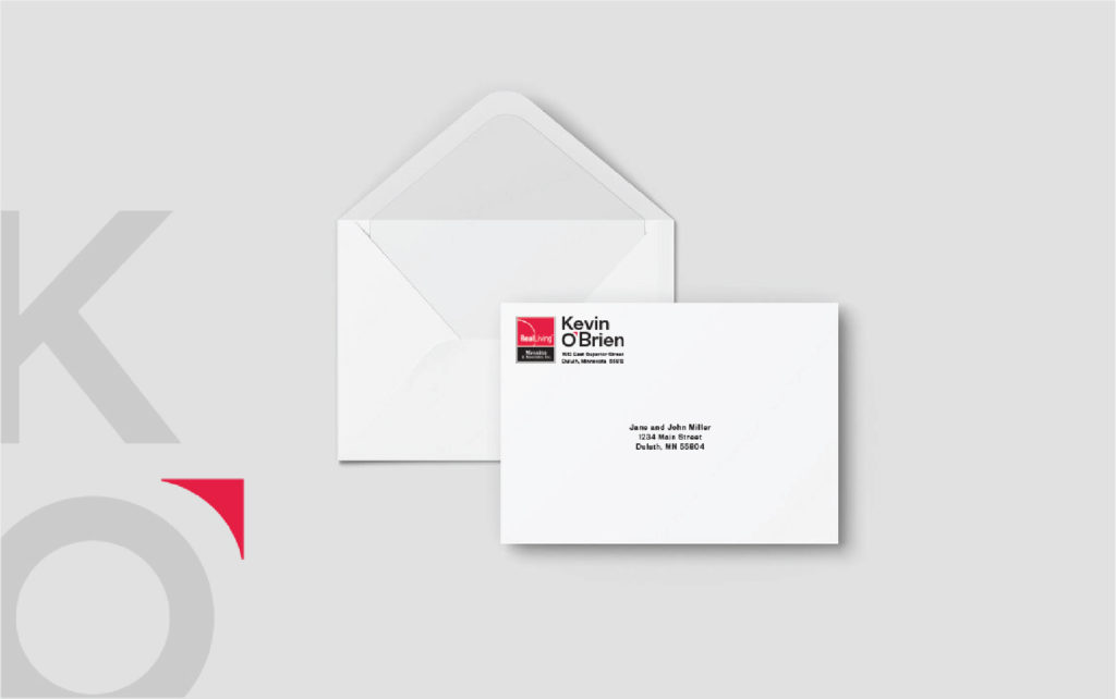 Kevin O'Brien letterhead design, created by Šek Design Studio