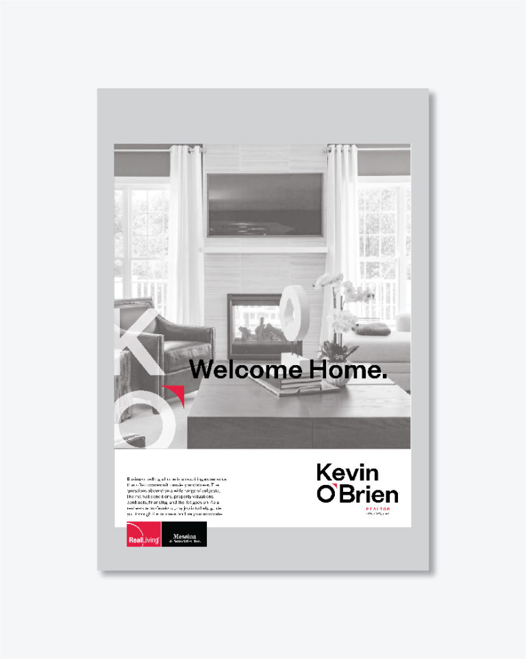 Kevin O'Brien ad design, created by Šek Design Studio