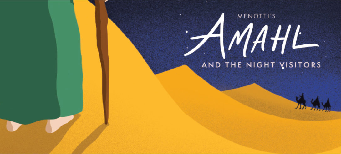 Lyric Opera of the North's Amahl and the Night Visitors performance artwork created by Šek Design Studio