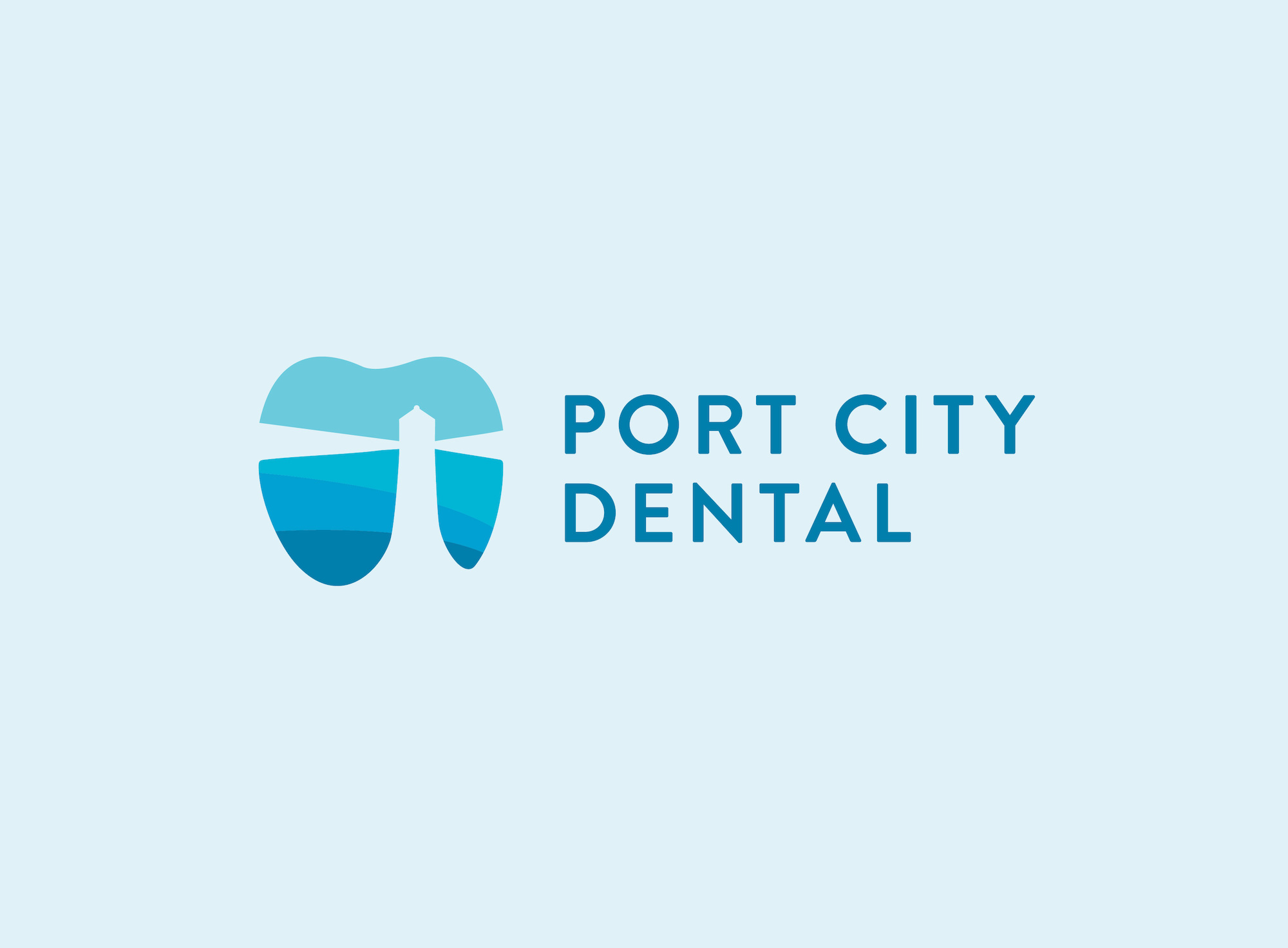 Port City Dental 2020 logo redesign, created by Šek Design Studio