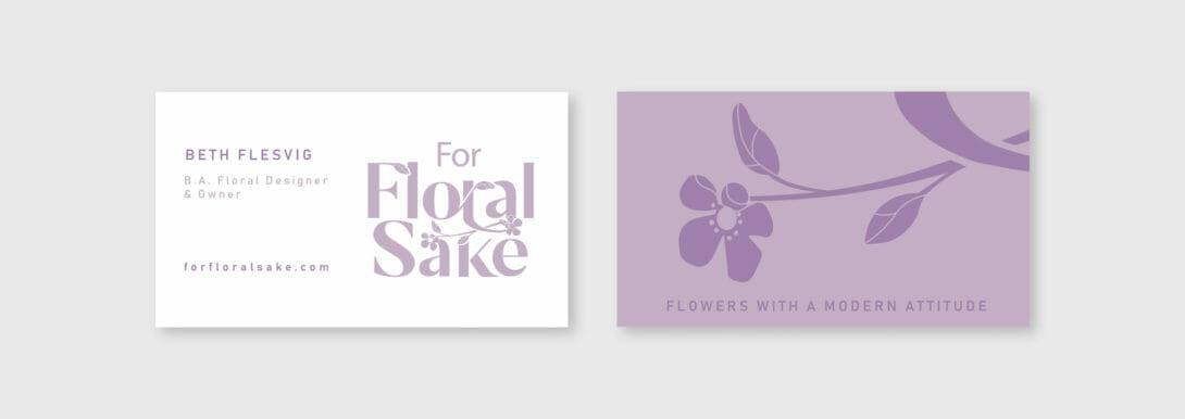 For Floral Sake Business Card Design, created by Šek Design Studio