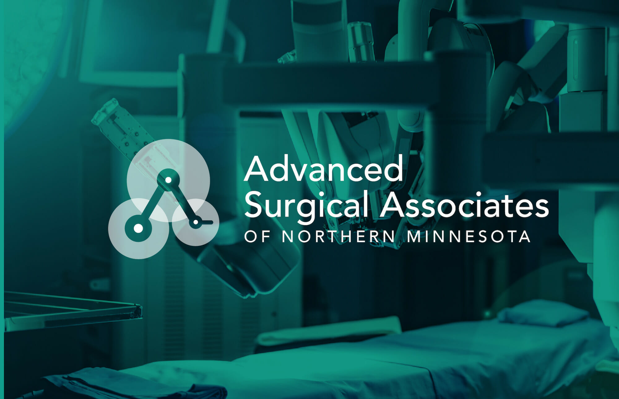 Advanced Surgical Associates of Northern Minnesota full logo, designed by Šek Design Studio