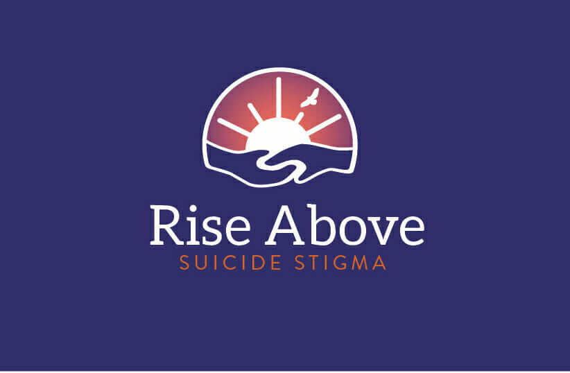 Rise Above Suicide Prevention logo design, created by Šek Design Studio