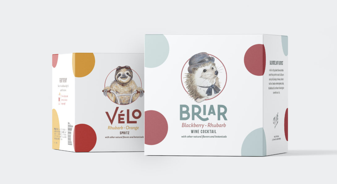 Vélo and Briar box packaging, designed by Šek Design Studio