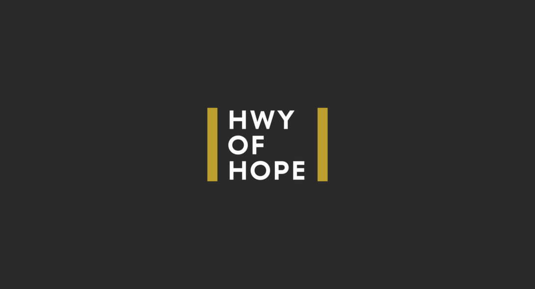 Highway of Hope logo with gold, designed by Šek Design Studio
