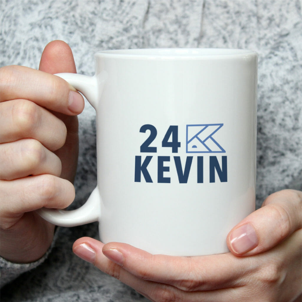 Mug using the professional branding of Kevin Kalligher, designed by Šek Design Studio