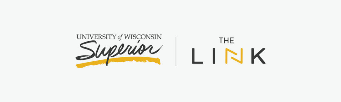 University of Wisconsin-Superior Link Center logo usage, repositioning branding by Šek Design Studio