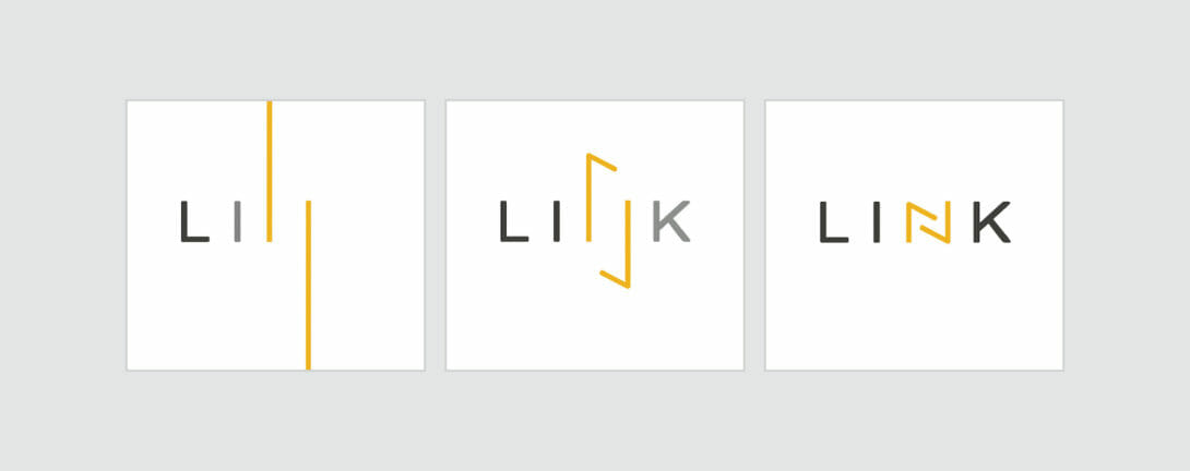 University of Wisconsin-Superior Link Center wordmark usage, repositioning branding by Šek Design Studio