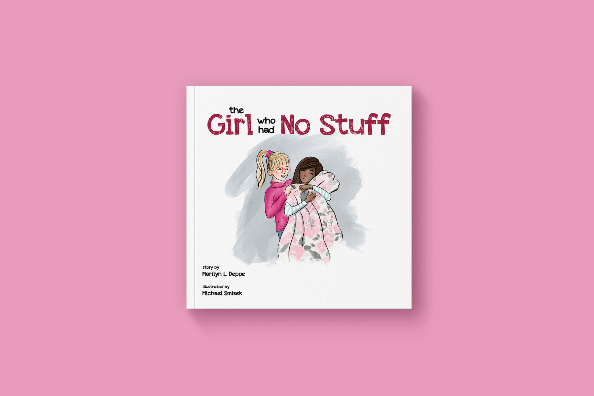 The Girl Who Had No Stuff cover, children's book illustrations by Šek Design Studio