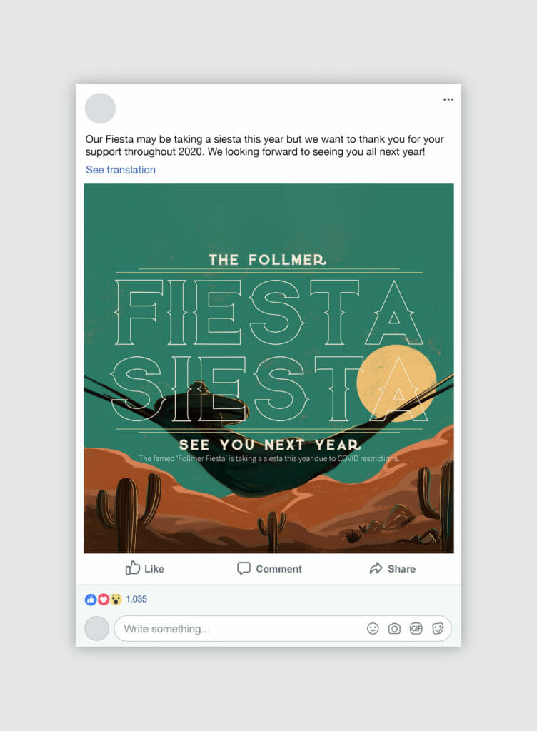 Follmer Fiesta, social media communication, created by Šek Design Studio