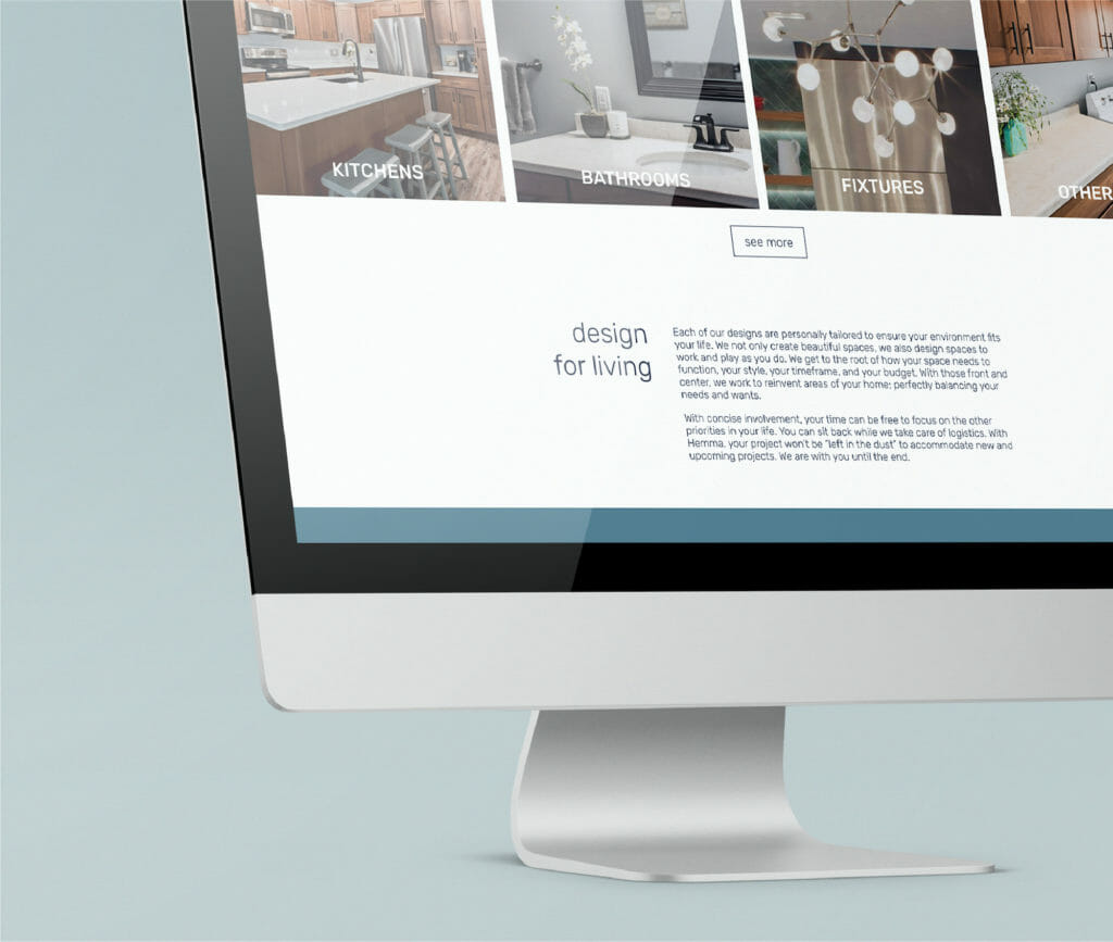 Hemma website on desktop designed and developed by Šek Design Studio