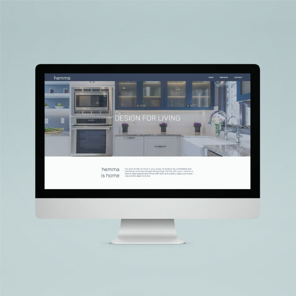 Hemma website on desktop designed and developed by Šek Design Studio