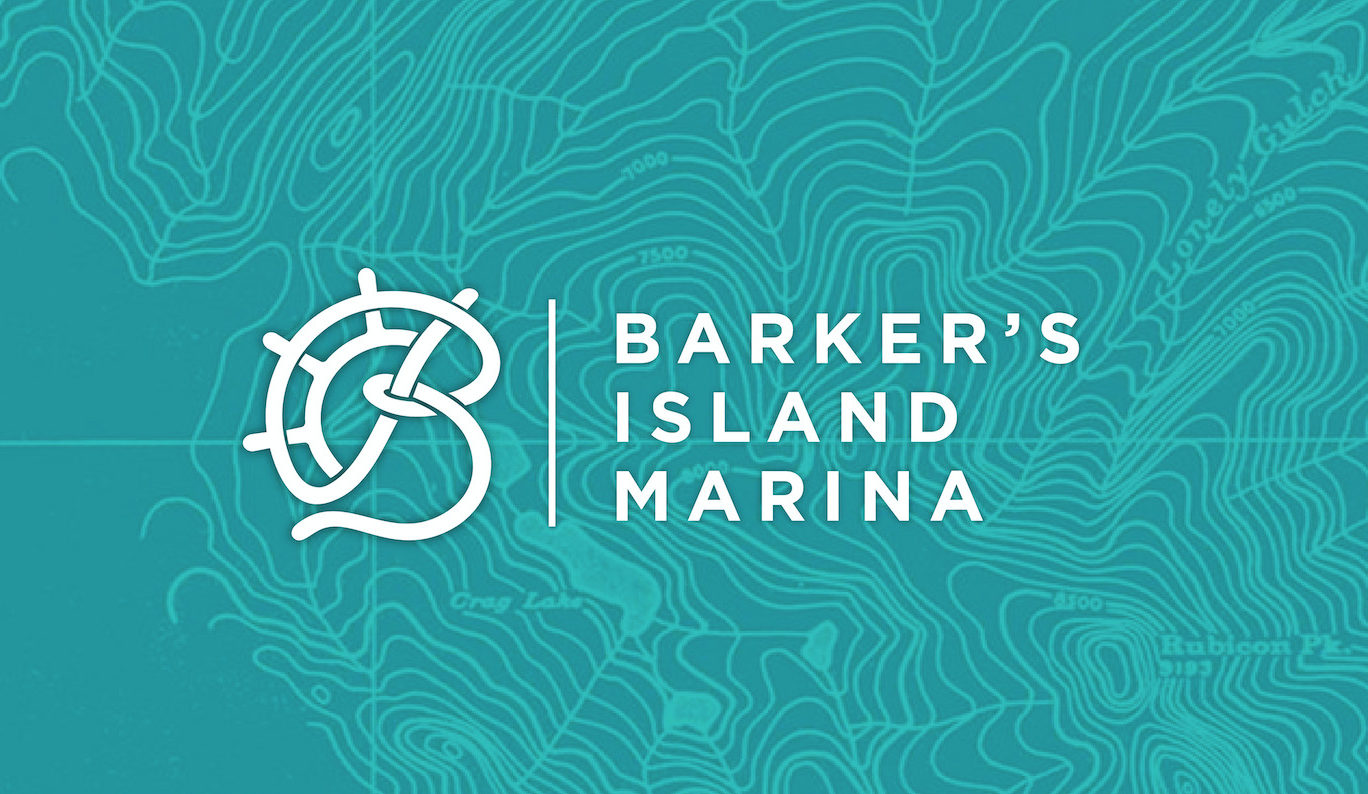 Barker's Island Marina brand design, created by Šek Design Studio