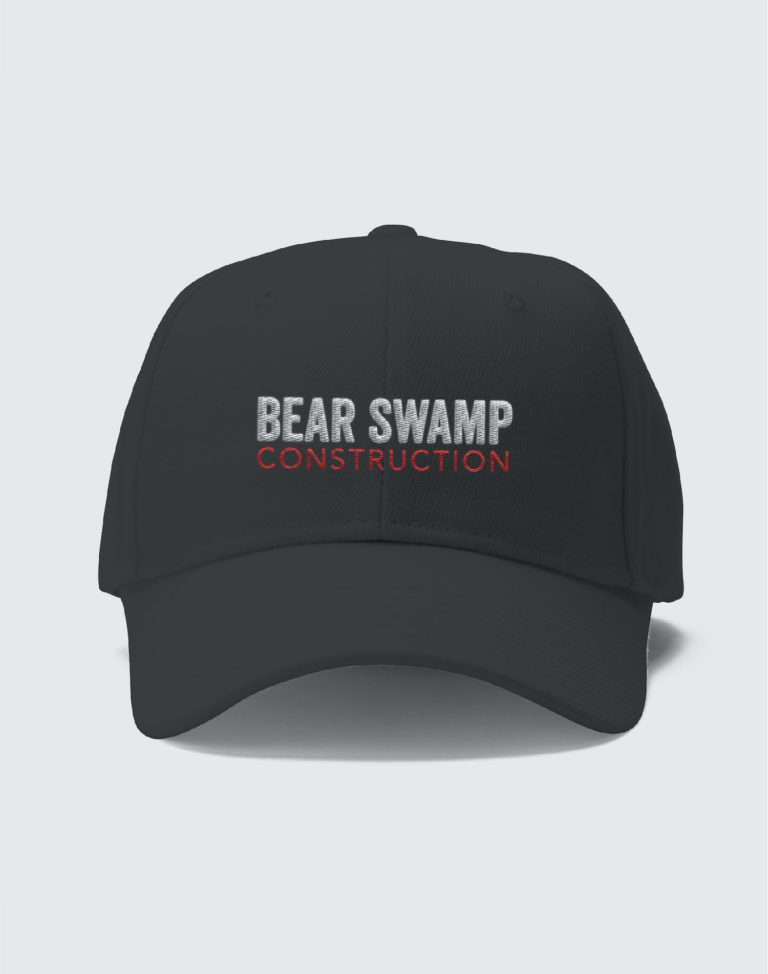 Bear Swamp Construction branded hat designed by Šek Design Studio