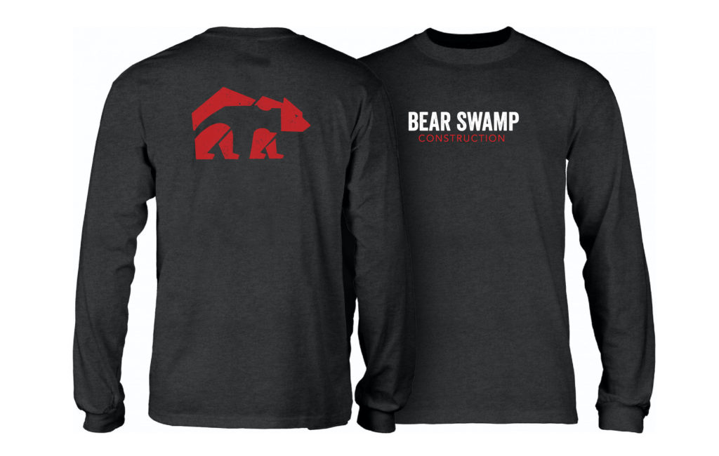 Bear Swamp Construction shirts designed by Šek Design Studio