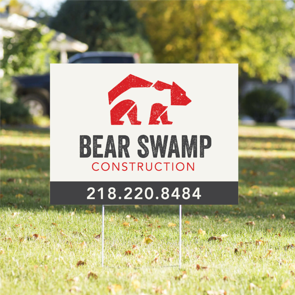Bear Swamp Construction yard signs, created by Šek Design Studio