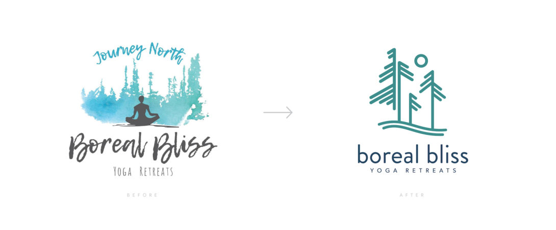 Boreal Bliss old brand and new brand comparison, created by Šek Design Studio