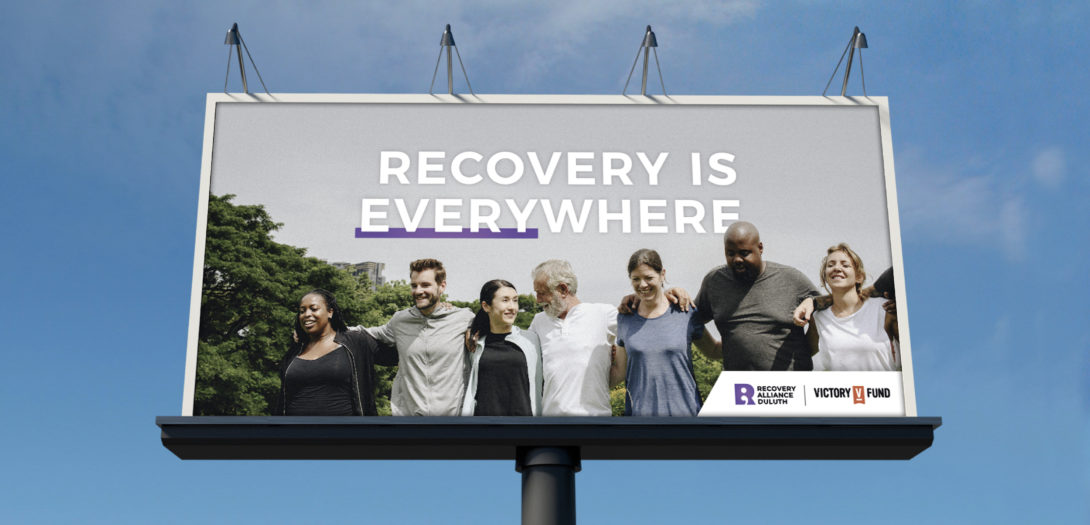 Recovery Alliance Duluth national recovery month billboard designed by Šek Design Studio