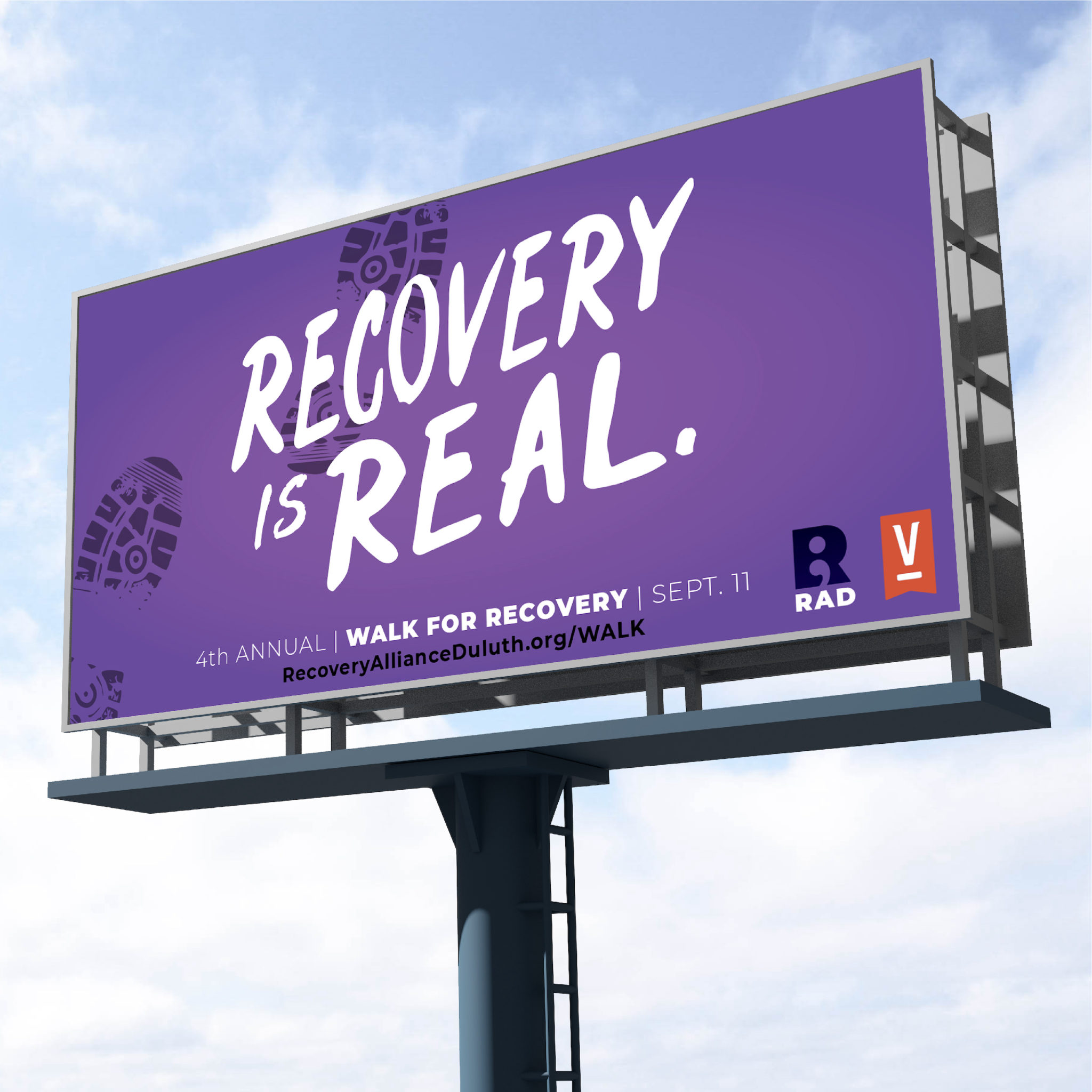 Recovery Alliance Duluth national recovery month billboard designed by Šek Design Studio