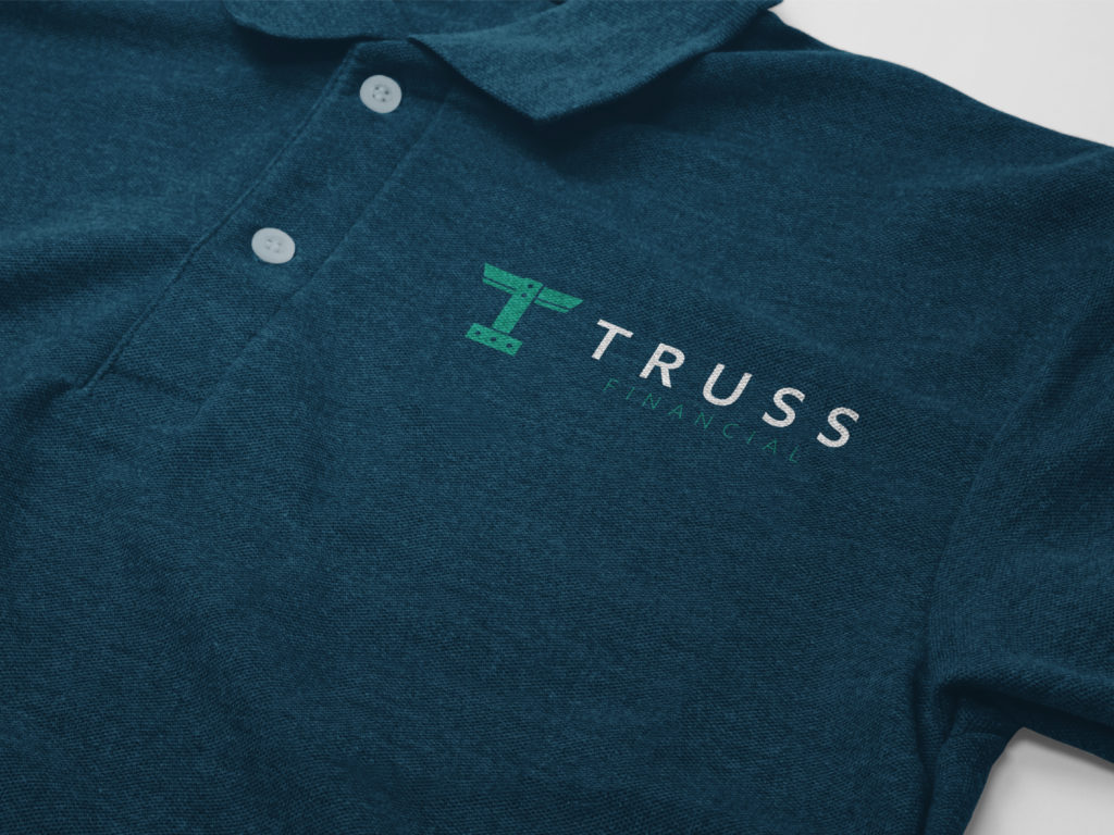 Truss Financial branded shirt, created by Šek Design Studio
