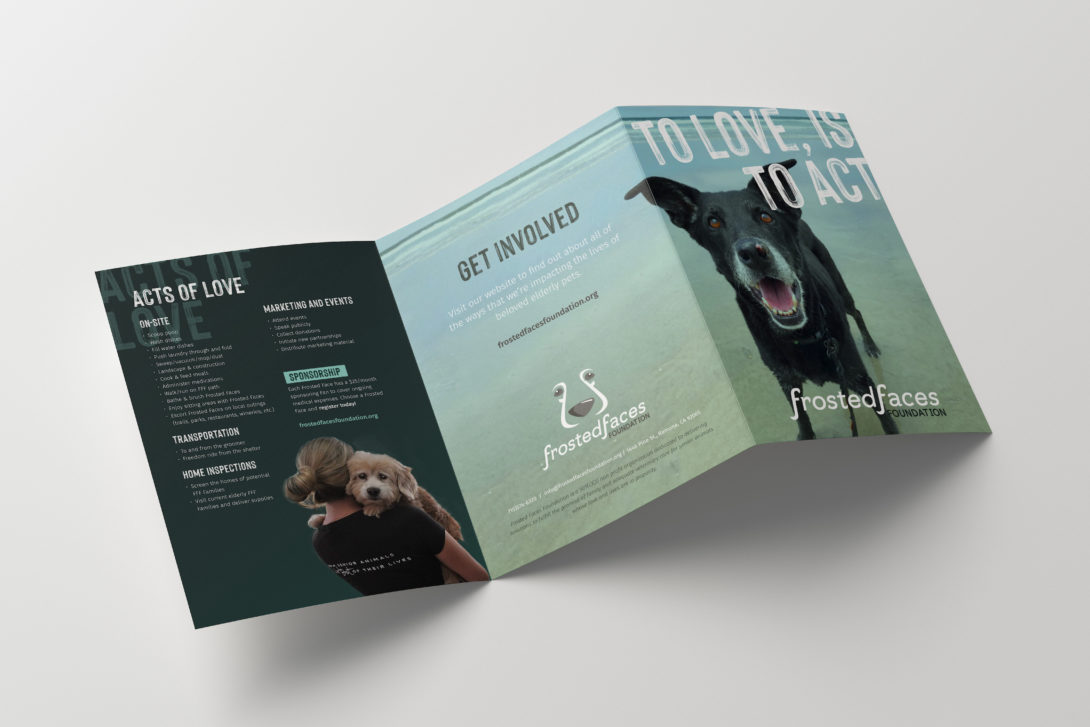 Frosted Faces Foundation 2021 brochure back panels, designed by Šek Design Studio