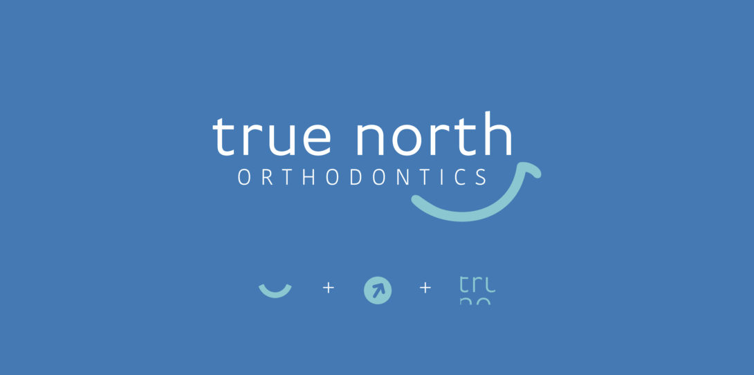 Meaning behind True North Orthodontics' logo, designed by Šek Design Studio