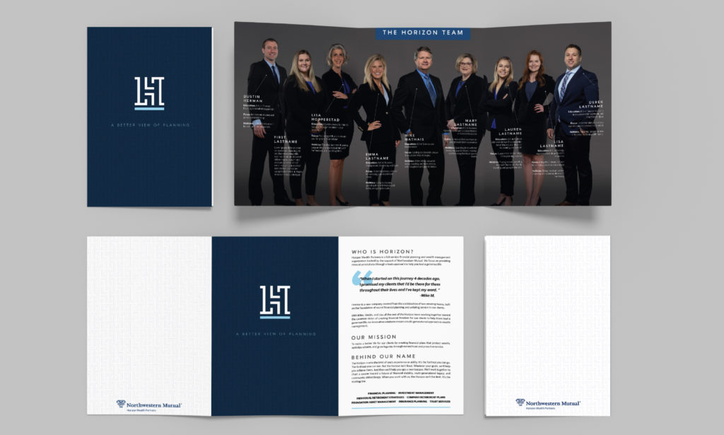 Horizon Wealth Management printed brochure, designed by Šek Design Studio