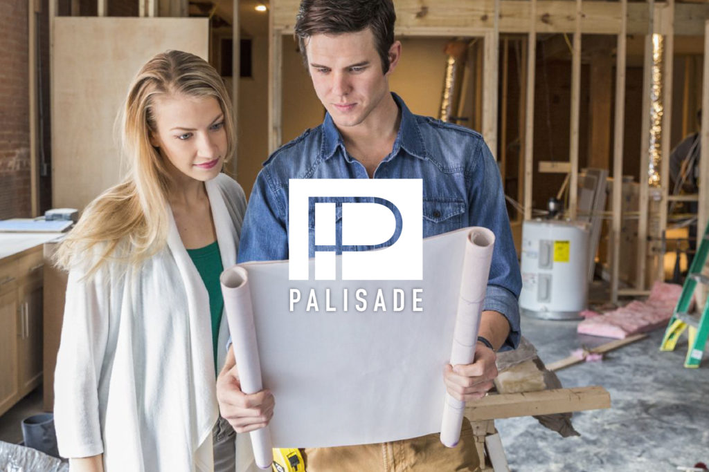 Palisade Contracting branding icon on photography, created by Šek Design Studio