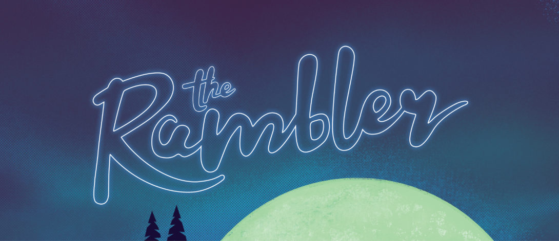 The Rambler food truck promotional poster typeface details, created by Šek Design Studio