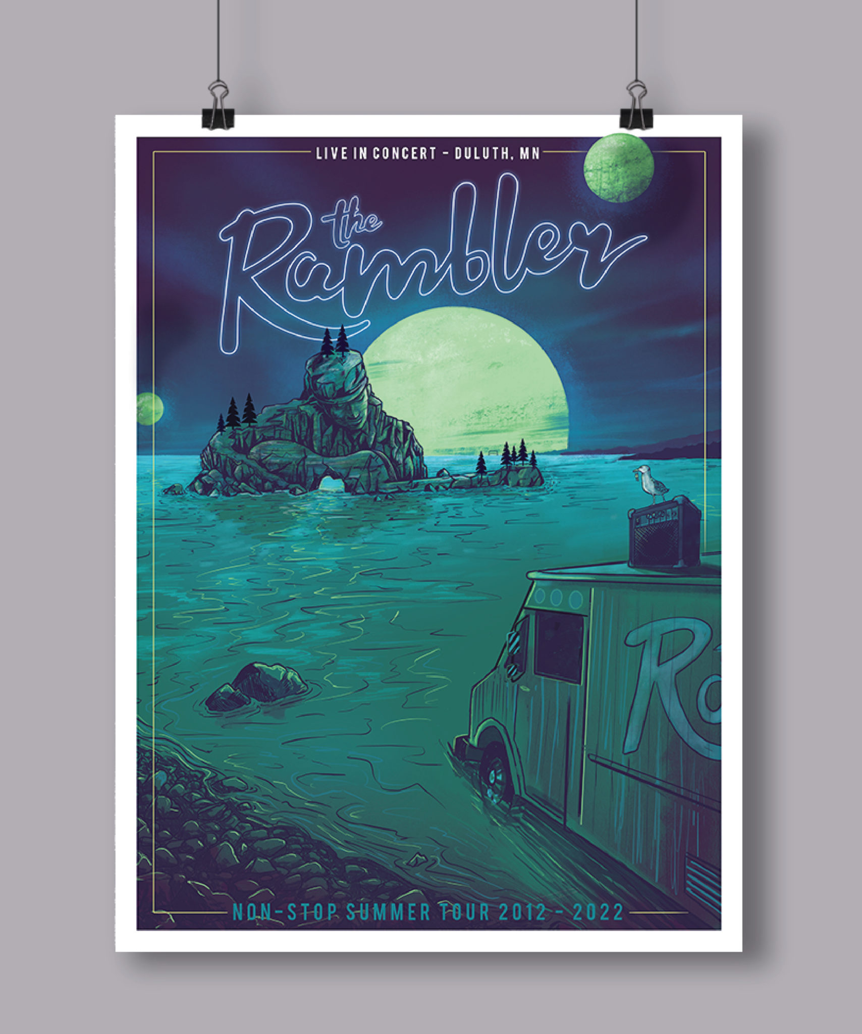 The Rambler food truck promotional poster, created by Šek Design Studio