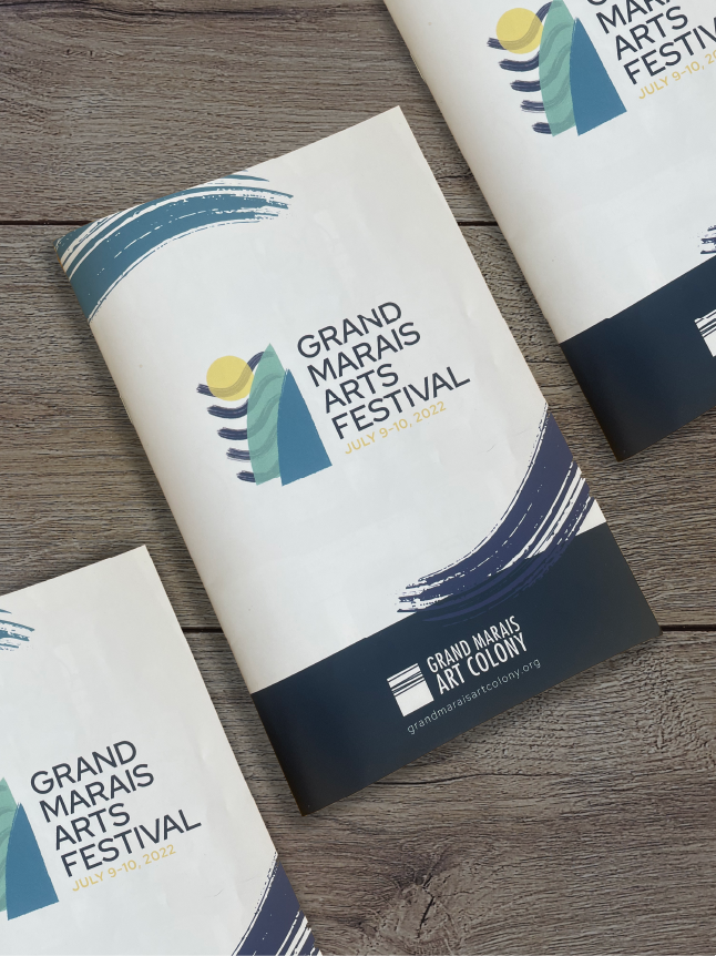 2022 Grand Marais Art Festival directory, designed by Šek Design Studio