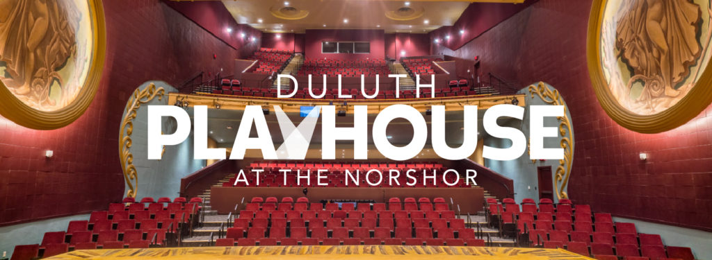 Duluth Playhouse full-color in white, created by Šek Design Studio