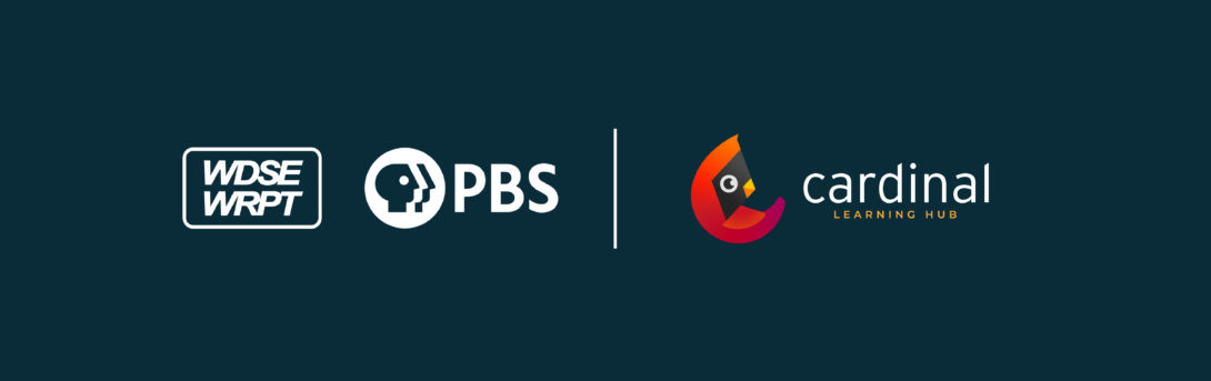 Cardinal Learning Hub educational show branding with WDSE WRPT and PBS logos, created by Šek Design Studio