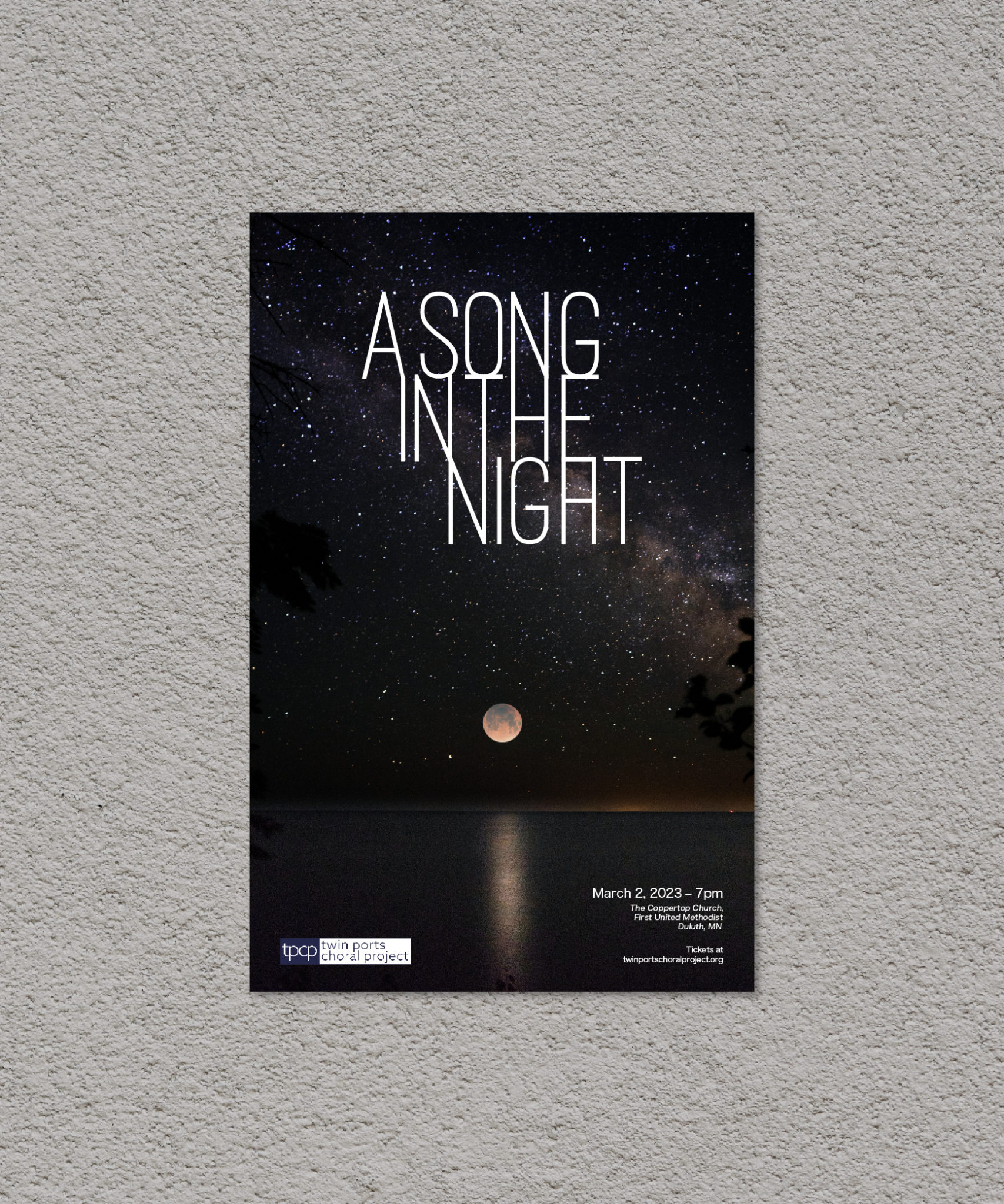 Twin Ports Choral Project A Song In The Night program book, created by Šek Design Studio