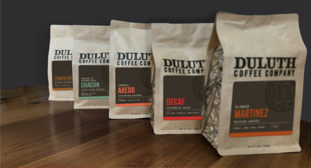 Duluth Coffee Company coffee bag package design, created by Šek Design Studio